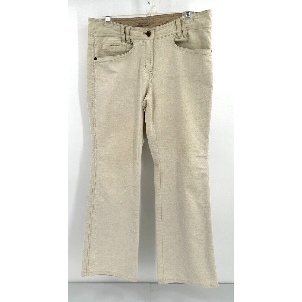 EXOFFICIO BOOTCUT THIN CORDUROY PANTS Women's Size 6 Light Tan
